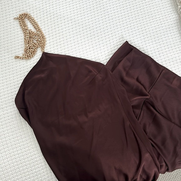 Dannijo Halter Chain Maxi Dress in Coco - Picture 3 of 3